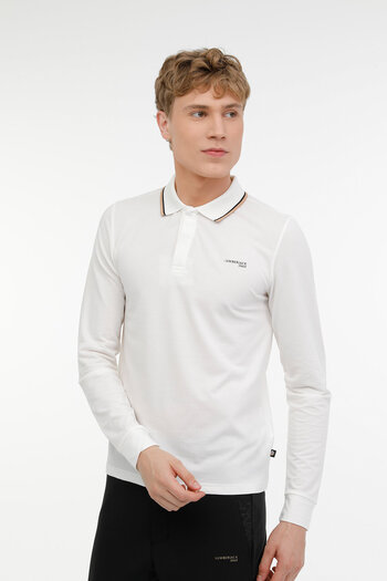 lumberjack ML FRANKY 15BA-110 3PR Ecru Men's Long Sleeve T-Shirt