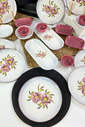 Keramika Polya 24 Piece Breakfast Set for 12 People