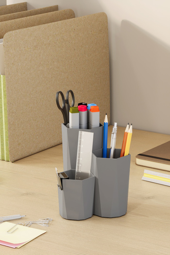Pufwin Home Honeycomb Desktop Pen Organizer Pen Holder