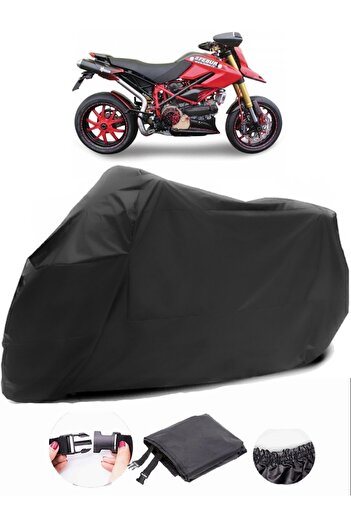 AutoEN Ducati Hypermotard 1100 Black Motorcycle Tarpaulin Waterproof Durable Fabric