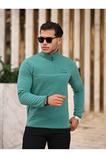 northerner Men's fleece half zipper fleece Anti-Pilling