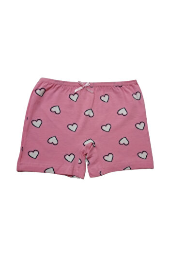 elmas kids Girl's Cotton Pink Heart Patterned 2-Piece Boxers