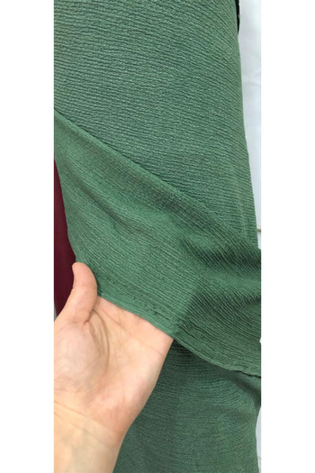 turkanlarhome KNITTED TWIST FABRIC LYCRA DOUBLE WIDE GREEN (CROP-BLOUSE-TROUSERS-DRESS-jacket-double suit)