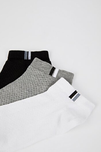 DeFacto Men's 3-Piece Cotton Booties Socks W7913azns