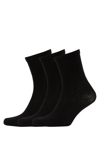 DeFacto Women's 3-Piece Cotton Long Socks X1128azns
