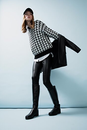 DeFacto Pulover Relax Fit Half Turtleneck