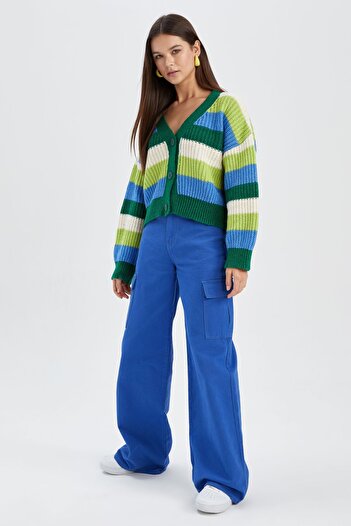 DeFacto Cool Relax Fit V-Neck Cardigan