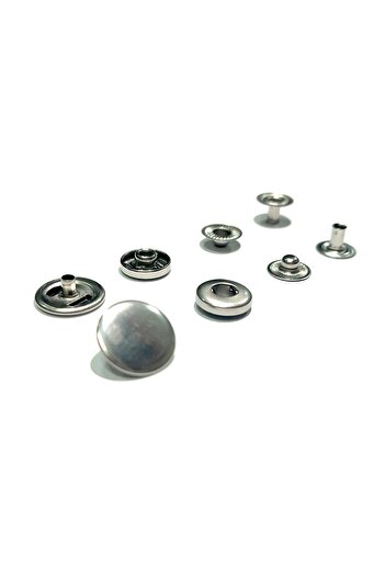 trimist 15 Mm Cover Set of 4 Snaps (BOTTOM PARTS 12.5 MM) - Stainless Steel - 100 Sets