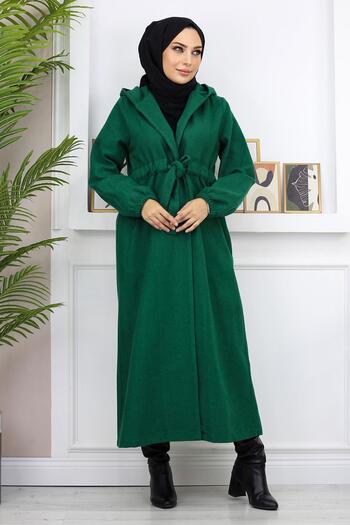 Modamihram Μπροστινή γραβάτα Cache Coat Emerald 19169