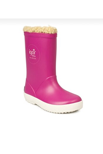IGOR W10207 Splash kız çocuk içi kürklü kar botu , yağmur çizmesi , kaymaz taban