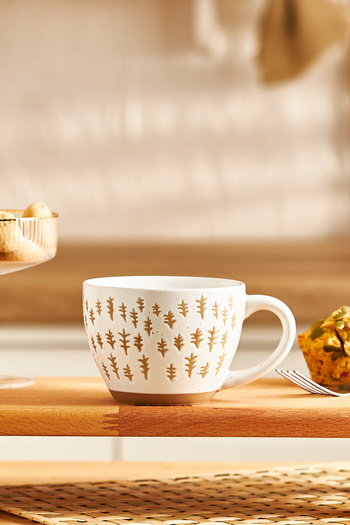 Emsan Beige Stoneware Mug - 350 ml Classic Fall