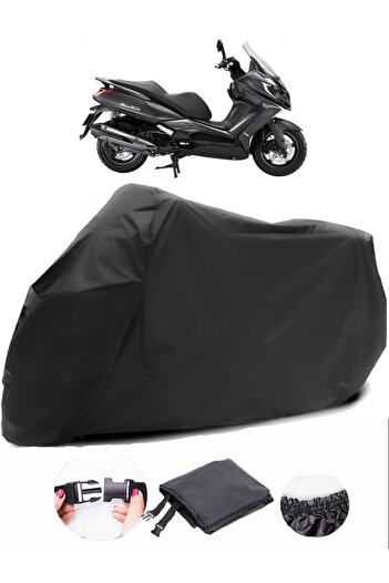 AutoEN Kymco Downtown 350i ABS Black Motorcycle Tarpaulin Waterproof Durable Fabric