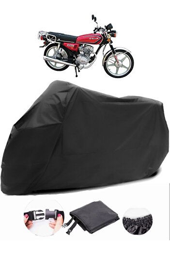 AutoEN Asia AS 125 Black Motorcycle Tarpaulin Waterproof Durable Fabric