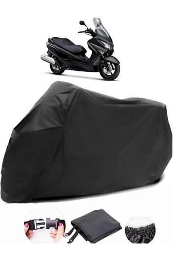 AutoEN Suzuki Burgman 200 Black Motorcycle Tarpaulin Waterproof Durable Fabric