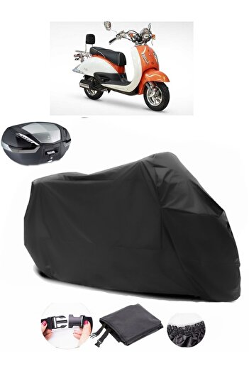AutoEN Asian Nostalgia 125 Backpack Compatible Black Motorcycle Tarpaulin Waterproof Durable Fabric