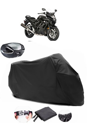 AutoEN Suzuki GSX 1250 FA Rear Bag Compatible Black Motorcycle Tarpaulin Waterproof Durable Fabric
