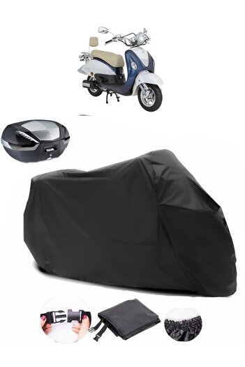 AutoEN Mondial 50 ZNU ec Backpack Compatible Black Motorcycle Tarpaulin Waterproof Durable Fabric