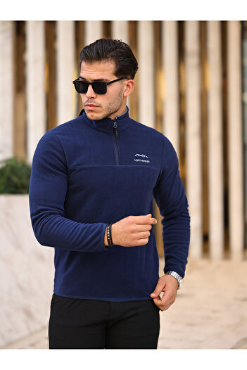 northerner Men's fleece half zipper fleece Anti-Pilling