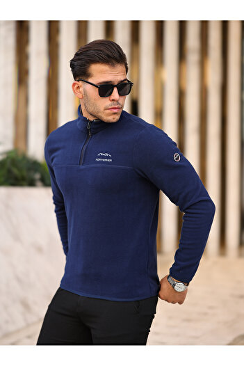 northerner Men's fleece half zipper fleece Anti-Pilling