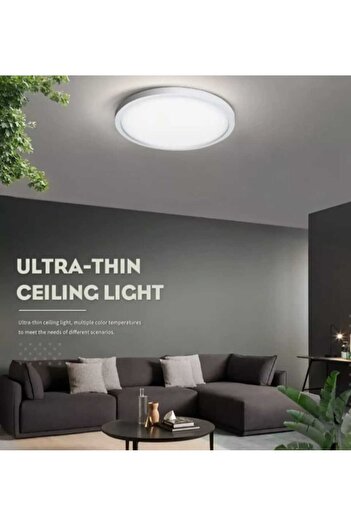 Viesteknoloji tavana sıfır led avize 6500k buz beyazı ışık beyaz gövde salon oturma odası led aplik armatür