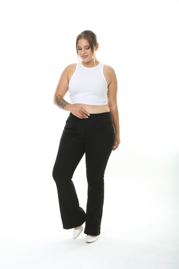 xlargebutik PLUS SIZE CLOTHING BLACK SPANISH JEANS
