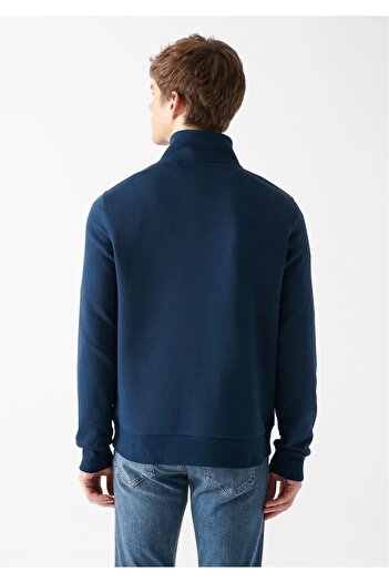 Mavi Yarı Fermuarlı Gri Sweatshirt 0610908-80196