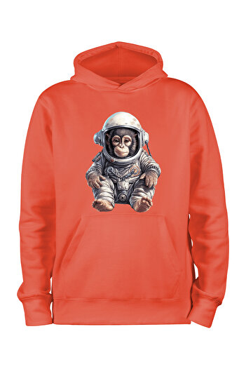 ADA BEBEK ÇOCUK Унісекс-светр Astronot Monkey Kapşonlu
