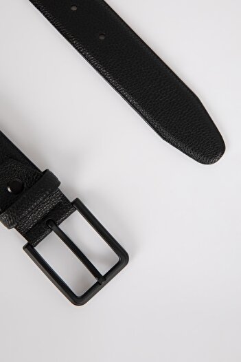 DeFacto Men's Faux Leather Rectangular Classic Belt - V0624Azns