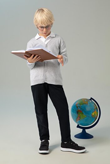 DeFacto Boy's Black Gabardine School Trousers