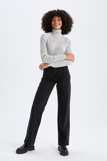 DeFacto Slim Fit Slim Cut Turtleneck Sweater X7912Az22Wn