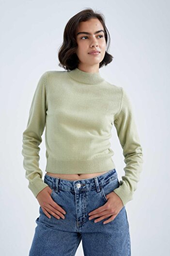 DeFacto Pulover cu jumătate de guler slim Fit
