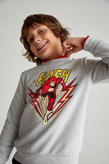 DeFacto Erkek Çocuk The Flash Bisiklet Yaka Sweatshirt