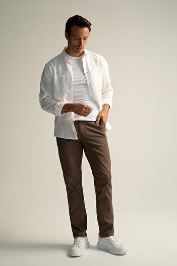 DeFacto Regular Fit Basic Chino Trousers