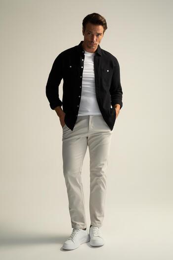 DeFacto Regular Fit Chino Canvas Trousers U6625Az22Au