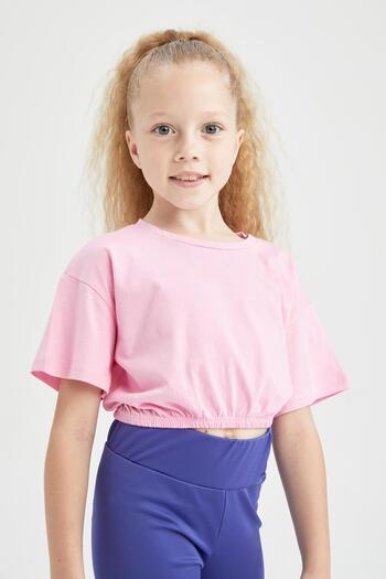 DeFacto Girl's Crop Short Sleeve T-Shirt Y6599a622hs