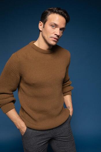 DeFacto Slim Fit Crew Neck kötöttáru pulóver Z0055az22wn