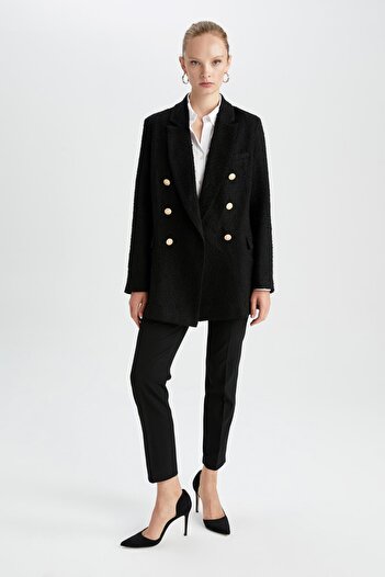DeFacto Oversize Fit Tweed Blazer