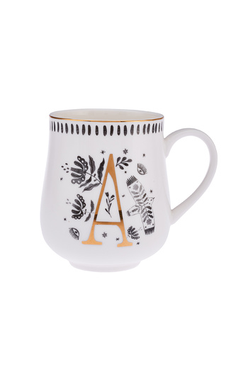 Emsan Artisan A Letter New Bone Mug 220 ml