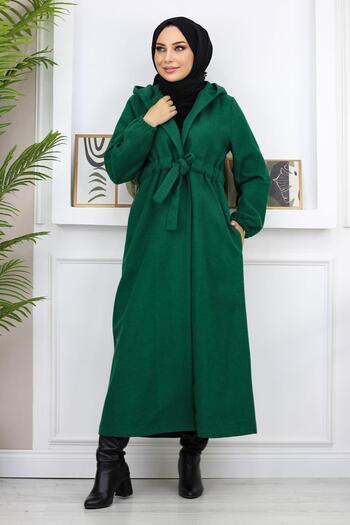 Modamihram Μπροστινή γραβάτα Cache Coat Emerald 19169