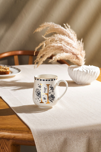 Emsan Artisan H Letter New Bone Mug 220 ml