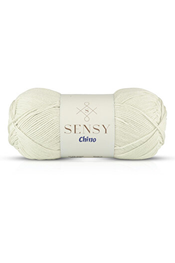 SENSY Chino Hand Knitting String Amigurumi String Sweater Blouse Cardigan Vest Rope Tunic String Cream 100 Gr - 330 M