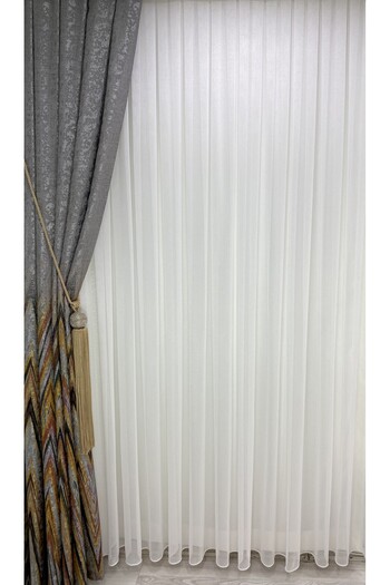 Brillant Diesel Classic Plain Tulle Curtain 1/3 Tight Pleat