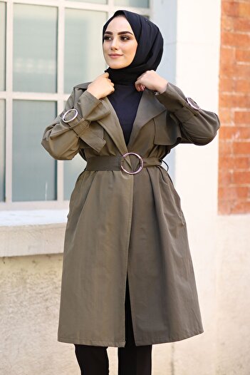 InStyle Çift Renk Trençkot - Haki