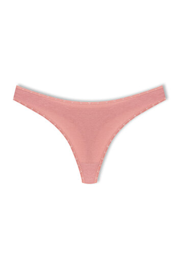 HNX Chiloți de damă din bumbac Heart Rubber Basic Thong, pachet de 5