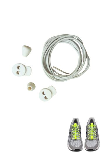 Shoes Comfort Smart Laces, Practical Elastic Shoelaces 100 Cm WHITE 1 Piece