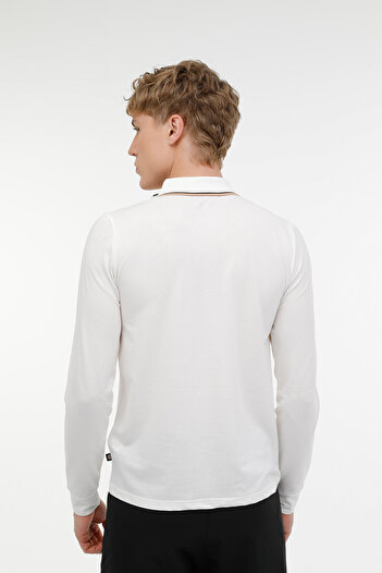 lumberjack ML FRANKY 15BA-110 3PR Ecru Men's Long Sleeve T-Shirt