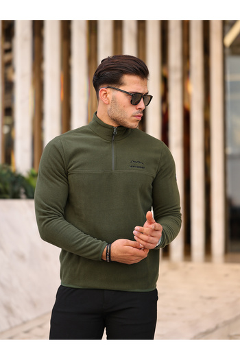 northerner Men's fleece half zipper fleece Anti-Pilling