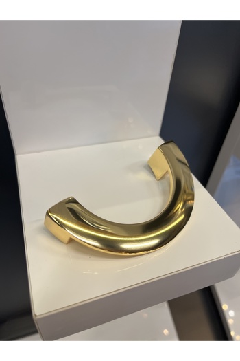 Emaks Half Moon Metal Handle Gold 96mm Cabinet Door Modern Drawer TV Unit Furniture Handle Kitchen Bedside Table Gold
