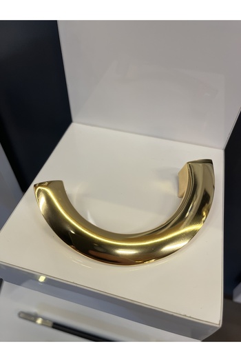 Emaks Half Moon Metal Handle Gold 96mm Cabinet Door Modern Drawer TV Unit Furniture Handle Kitchen Bedside Table Gold