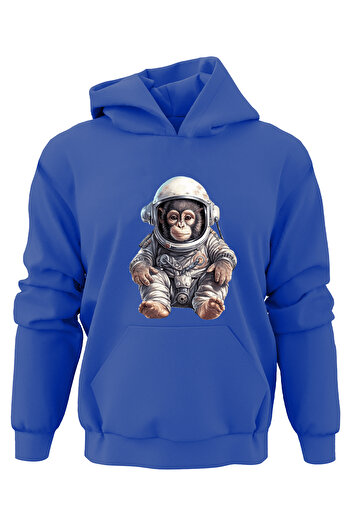 ADA BEBEK ÇOCUK Унісекс-светр Astronot Monkey Kapşonlu